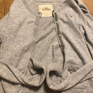 Hollister Women's Light Gray Cardigan